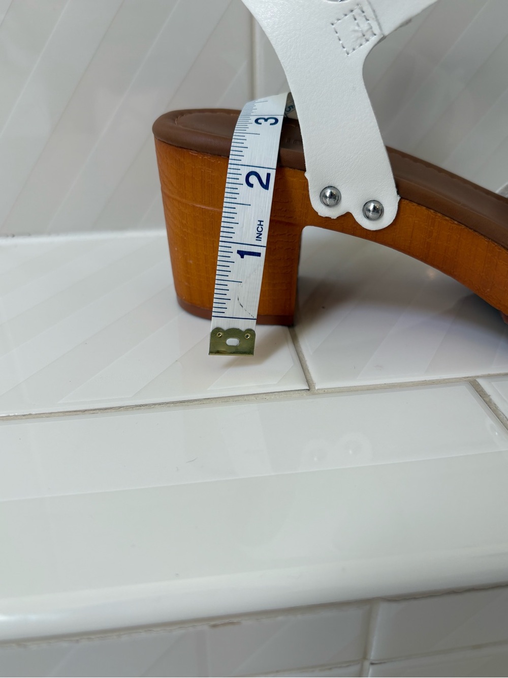 Cushionaire White Ankle-Strap Block Heel Sandal - Picture 10 of 12